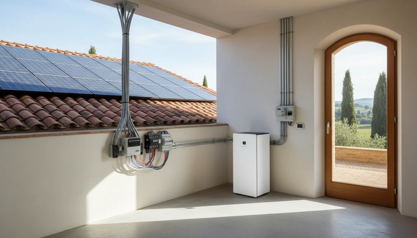 Impianto fotovoltaico domestico con sistema di accumulo